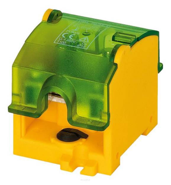Odgałęźnik instalacyjny OBL 70/25-1 żółto-zielony