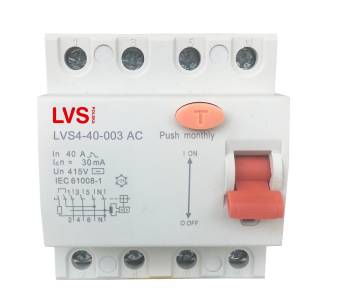 Wyłącznik różnicowo-prądowy 4P 40A 30mA TYP-AC,  LVS4-40-003-AC