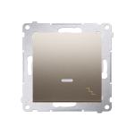 Łącznik schodowy z podświetleniem DW6L, Simon 54 metalizowany - 2