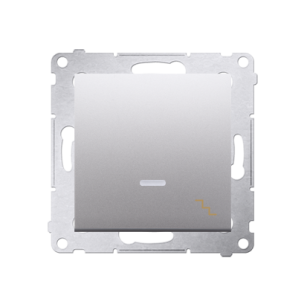 Łącznik schodowy z podświetleniem DW6L, Simon 54 metalizowany