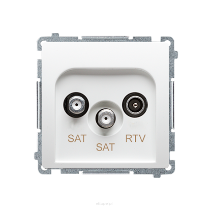 Gniazdo RTV-Sat-Sat,  Simon Basic białe