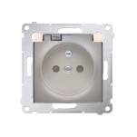 Gniazdo z klapką dymną bez uszczelki DGZ1BUZA, Simon 54 metalizowany - 2