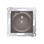 Gniazdo z klapką dymną bez uszczelki DGZ1BUZA, Simon 54 metalizowany - 3