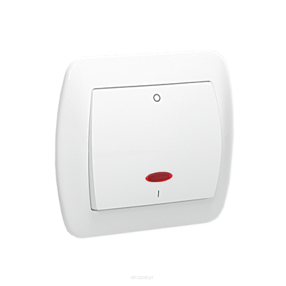 Łącznik dwubiegunowy podświetlany, Akord biały