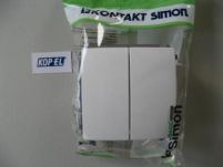 Wyłącznik świecznikowy podświetlany,  Simon Basic biały - 2