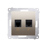 Gniazdo komputerowo telefoniczne D5T, Simon 54 metalizowane - 2