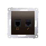 Gniazdo komputerowo telefoniczne D5T, Simon 54 metalizowane - 3