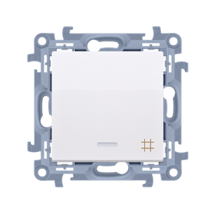 Łącznik krzyżowy z podświetleniem LED Simon 10, CW7L.01/11 biały