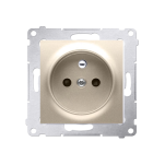 Gniazdo pojedyncze z uziemieniem DGZ1Z, Simon 54 metalizowany - 2