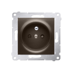 Gniazdo pojedyncze z uziemieniem DGZ1Z, Simon 54 metalizowany - 3