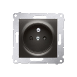 Gniazdo pojedyncze z uziemieniem DGZ1Z, Simon 54 metalizowany - 4