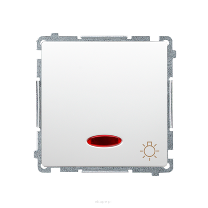 Przycisk światło podświetlany,  Simon Basic biały