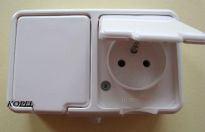 Gniazdo podwójne hermetyczne IP44 Cedar, NT230H01  - 2