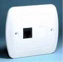Gniazdo telefoniczne pojedyncze  AT1, RJ12 Akord białe - 2