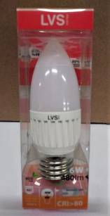 Żarówka LED świeca, H-PRO-C37-6W/E27 3000K 480lm biała ciepła