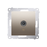 Gniazdo antenowe TV pojedyncze DAK1, Simon 54 metalizowany - 2