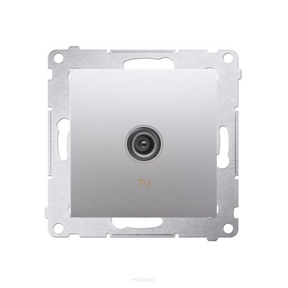 Gniazdo antenowe TV pojedyncze DAK1, Simon 54 metalizowany