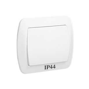 Wyłącznik pojedynczy hermetyczny IP-44, Akord biały