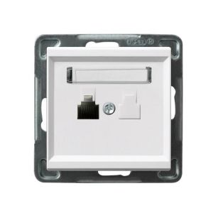 Gniazdka telefoniczne pojedyncze, Sonata białe