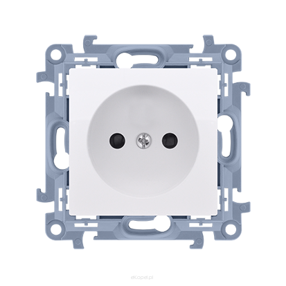 Gniazdo wtyczkowe pojedyncze bez uziemienia Simon 10, CG1.01/11 biały