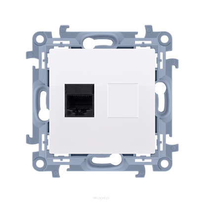 Gniazdo komputerowe RJ45 kategoria 5e Simon 10, C51.01/11 biały