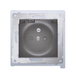 Gniazdo z klapką dymną IP44, DGZ1BZA, Simon 54 metalizowany - 4