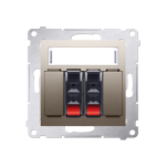 Gniazdo głośnikowe podwójne DGL32, Simon 54 metalizowane - 2