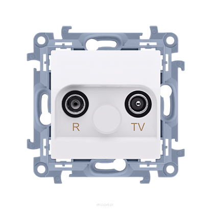 Gniazdo antenowe R-TV zakończeniowe Simon 10, CAZ.01/11 biały