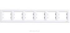 Ramka sześciokrotna biała, EPH5800621 Asfora