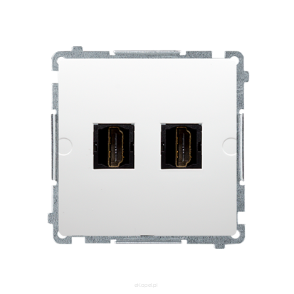 Gniazdo 2x HDMI, Simon Basic białe