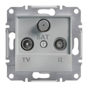 Gniazdo R-TV-SAT końcowe bez ramki, EPH3500161 Asfora aluminium