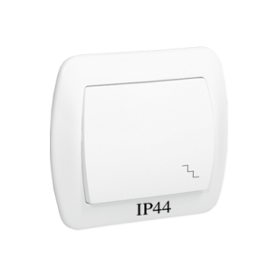 Wyłącznik schodowy hermetyczny IP-44, Akord biały