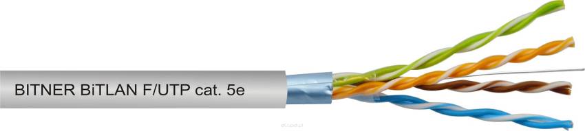 Kabel teleinformatyczny ekranowany FTP drut 4x2x0,5 kat.5E (miedziany), Bitlan 305m