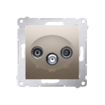 Gniazdo RTV-SAT przelotowe DASP, Simon 54 metalizowane - 2