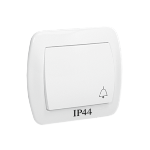 Przycisk dzwonek hermetyczny IP-44, Akord biały