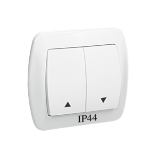 Przycisk żaluzjowy hermetyczny IP-44, Akord biały