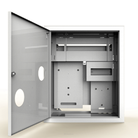 Rozdzielnica licznikowa podtynkowa RLP-1L3F+1L1F+27M na dwa liczniki 1FAZ + 3FAZ 27mod drzwi z szybką i zamkiem