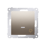 Przycisk zwierny dzwonek podświetlany DD1L, Simon 54 metalizowany - 2