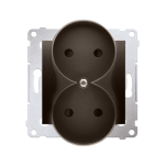 Gniazdo podwójne bez uziemienia DG2MZ, Simon 54 metalizowany - 3