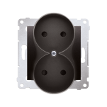 Gniazdo podwójne bez uziemienia DG2MZ, Simon 54 metalizowany - 4