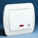 Wyłącznik krzyżowy podświetlany, Akord biały - 2