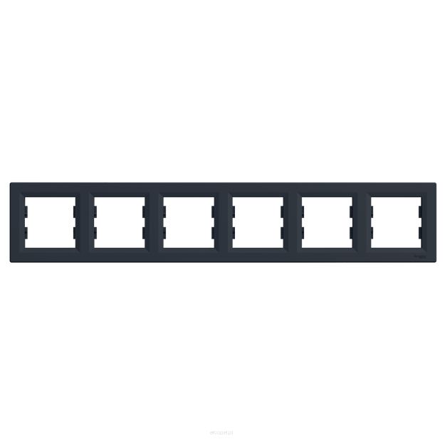 Ramka sześciokrotna pozioma EPH5800671 Asfora antracyt