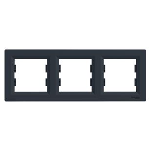 Ramka potrójna pozioma, EPH5800371  Asfora antracyt