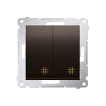 Łącznik krzyżowy podwójny DW7/2, Simon 54 metalizowany - 3