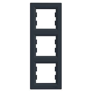 Ramka potrójna pion EPH5810371  Asfora antracyt