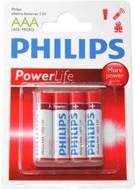 Baterie alkaliczne Powerlife AAA (LR 03) Philips blister