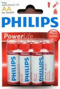 Baterie alkaliczne Powerlife AA (LR 6) Philips blister
