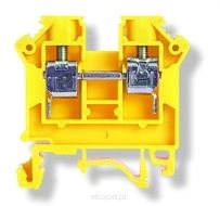 Złączka szynowa gwintowa, 6 mm2, ZSG1-6NZ żółta