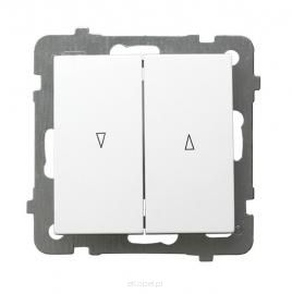 Przycisk żaluzjowy, ŁP-7G/M/00    AS biały