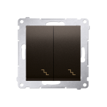 Łącznik schodowy podwójny z podświetleniem DW6/2L, Simon 54 metalizowany - 3